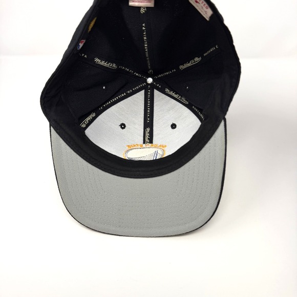Mitchell & Ness Golden State Warriors Fitted Hat Black Wool NBA Cap 7 1/4 - Picture 4 of 9